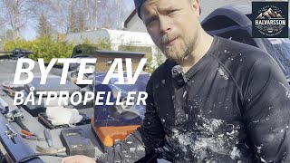 HUR DU BYTER PROPELLER PÅ EN BÅTMOTOR Utombordare [upl. by Nangem]