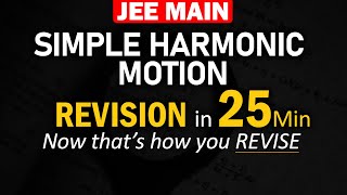 Simple Harmonic Motion  Formulae and Concept REVISION in 25 min  JEE Physics by Mohit Sir IITKGP [upl. by Frame]