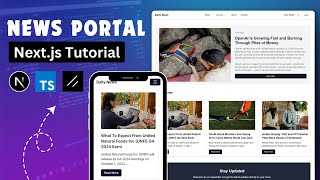 Next Js Tutorial for Beginners  Build a News Portal using Next js TypeScript and shadcnui [upl. by Noryahs918]