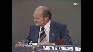 Partilederdebatt 1977 8 Kåre Willoch om basepolitikk [upl. by Nowahs759]