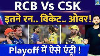 IPL Points Table  RCB Vs CSK से Playoff में ऐसे Entry  Run  Over  Wicket  Scenario  Virat [upl. by Nnylkoorb]