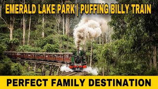 EMERALD LAKE PARK VICTORIA AUSTRALIA  Puffing Billy  Drone photography  Dji Mini 4 pro  113 [upl. by Darrill]