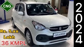 New 2024 Maruti Celerio CNG  ₹5x Lakh  Mileage Machine 36kmpl  Best CNG Car Under Budget Review [upl. by Damick]