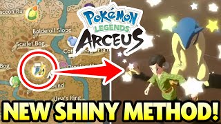 NEW SHINY METHOD How to Get EASY SHINY Pokemon in Pokemon Legends Arceus Massive Mass Outbreaks [upl. by Anetsirhc]