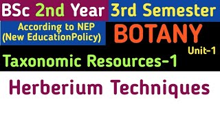 BSC 2nd Year BotanyHerberium Techniques Herberium Techniques BSC 2nd Year BotanyWhat is Herberium [upl. by Purington]