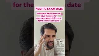 NEET PG EXAM DATE neetpg exam date neet doctors medicos [upl. by Cressi]