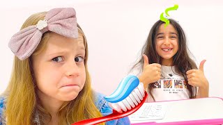 Nastya shares the secret with her friend about how to look great  Video series for kids [upl. by Nyrek]