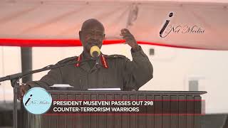 PRESIDENT MUSEVENI PASSES OUT 298 COUNTER TERRORISM WARRIORS [upl. by Hillary]