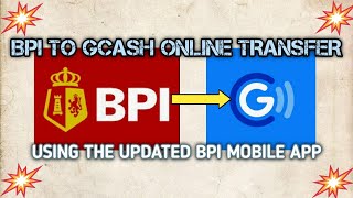 BPI TO GCASH ONLINE TRANSFER  PAANO MAGTRANSFER SA BPI TO GCASH  BPI APP ONLINE TRANSFER TO GCASH [upl. by Nadine]