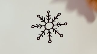 How to Draw a Cartoon Snowflake [upl. by Dody]