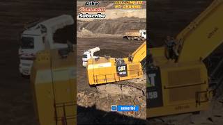 Biggest Caterpillar 6015B Excavator Loading Trucks caterpillar automobile shorts [upl. by Amorette]