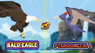 Pterodactyl vs Bald Eagle  Dinosaurs vs Wild Animals S1  Animal Animation [upl. by Iz]