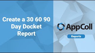 Create a 30 60 90 Day Docket Report [upl. by Namya]