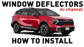 How to install Shatterproof InChannel Window Deflectors for Kia Sportage 2023on [upl. by Temple423]