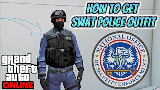 GTA 5 online how to get SWAT Police outfit rare easiest way Tutorial gta 5 noose swat outfit [upl. by Okkin]