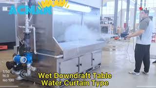 Wet Downdraft Table for Water Painting Water Curtain for Explosive Dust Collection [upl. by Melodee]