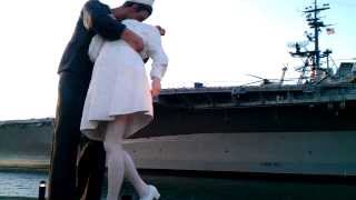 The Kiss Statue USS Midway San Diego [upl. by Bakki]