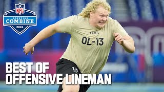 Best Workouts of Offensive Lineman  2024 NFL Scouting Combine [upl. by Rawdan227]