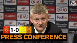 Postmatch Press Conference  Manchester United 10 Astana  Ole Gunnar Solskjaer  Europa League [upl. by Leanora846]