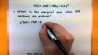 Calculus  Marginal cost [upl. by Allveta]