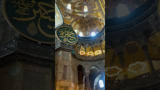 The inside of famous Hagia Sophia  Initially church but now a Mosque for Muslims Istanbul  Turkey [upl. by Sunderland]