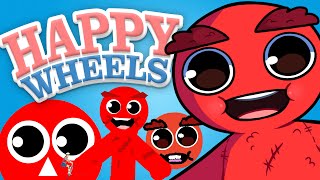 AMAZING MESSYOURSELF LEVELS Happy Wheels Funny Moments [upl. by Cirdes]