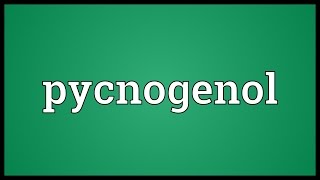 Pycnogenol Meaning [upl. by Aridatha]