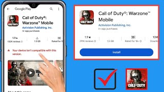 Come RISOLVERE lerrore di incompatibilità del dispositivo scarica Warzone Mobile [upl. by Trixy]