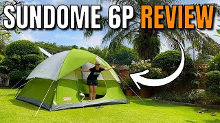 Coleman Sundome 6Person Tent TESTS  REVIEW [upl. by Fogel764]