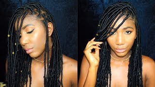 Easy 1Step Goddess Locs Tutorial  NOT CROCHET HAIR  Simply Subrena [upl. by Ahsaela]