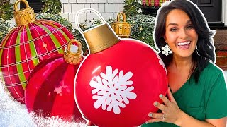 EASY Large DIY Christmas Ornaments [upl. by Morgun]