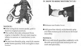 Taotao 50cc Scooter Manual  ATM50 A1 [upl. by Aleta]