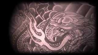 Tattoo Irezumi 刺青・文身 Japanese tattoosnakeskullgirljigokutayuu地獄太夫backgroundshade [upl. by Drucilla]