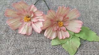 Diy paper ideas  pink and white paper flowers  art with nimra [upl. by Treat810]