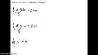 Brøker  hvad er brøkdelen af noget [upl. by Tol]