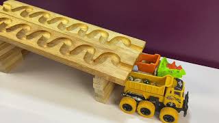 Marble Run Race ☆ HABA Slope amp Retro Makita Truck Garbage Truck Long Version [upl. by Toshiko]