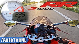 BMW S1000RR Akrapovic  TOP SPEED on AUTOBAHN NO SPEED LIMIT by AutoTopNL [upl. by Cher]