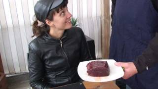 Eating whale meat Traveline in Iceland [upl. by Treat]