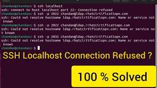 ssh connect to host localhost port 22 connection refused  100  solved [upl. by Katya]