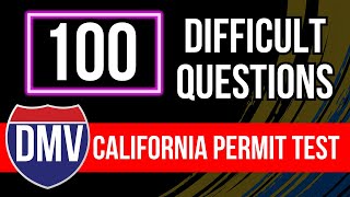 California DMV Permit Practice Test 2024 Real Written Exam 100 Difficult Questions [upl. by Ikila]