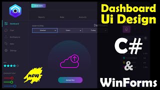 C WinForms  Modern Dashboard UI Design Concept [upl. by Pomona617]