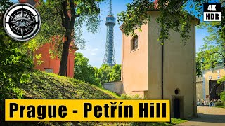 Prague Walking Tour of Petřín Hill and Strahov Monastery 🇨🇿 Czech Republic 4k HDR ASMR [upl. by Anidnamra]