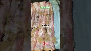 candied bacon chef bacon candiedbacon food snack brownsugar [upl. by Gassman]