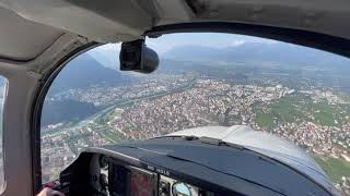 Bolzano  Bozen LIPB Visual Approach RWY 19 [upl. by Whallon]