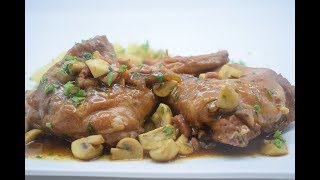 Delicious rabbit with mushrooms and dark beer  Dominiques kitchen [upl. by Esinrahs]