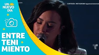 Demi Lovato lloró al cantar en los Grammys  Un Nuevo Día  Telemundo [upl. by Amilas]