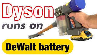 🔋Make your Dyson run on DeWalt battery Get this adapter [upl. by Rukna]