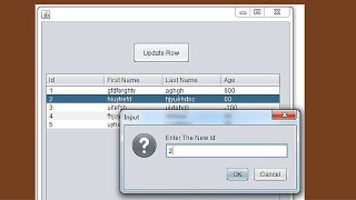 JAVA Tutorial  How To Update JTable Selected Row Using JOptionPane in Java With Source Code [upl. by Ytomit262]