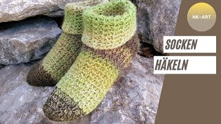 163 Socken häkeln [upl. by Ardnala944]