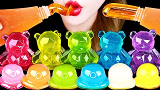 ASMR HONEY JELLY RAINBOW TANGHULU RAINBOW BEAR JELLY 꿀젤리 레인보우 탕후루 곰젤리 먹방 EATING SOUNDS MUKBANG [upl. by Irret]